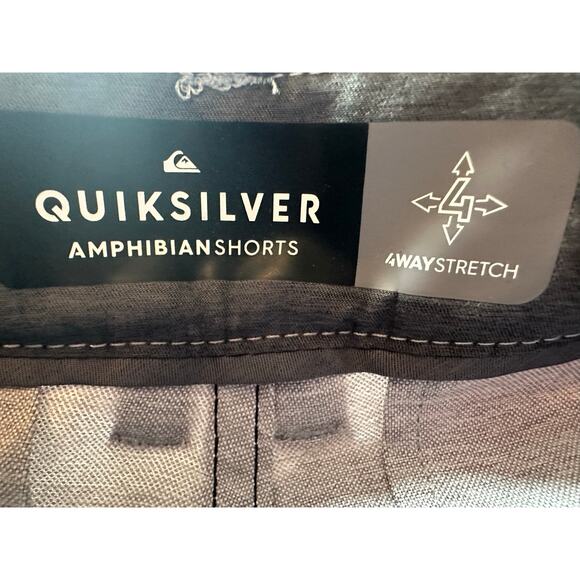 NWT Quiksilver Men’s Gray Stretch Hybrid Shorts W30/L20 Regular Fit BeachtoBar - Picture 4 of 5